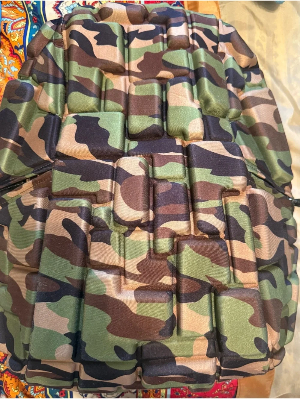 Kids Camouflage Padded Backpack - Green Camo